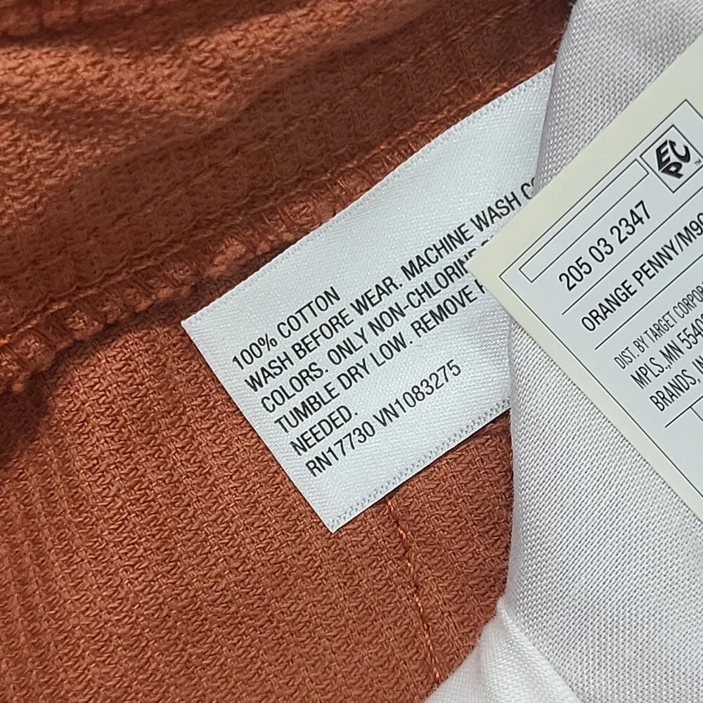 Girls' Wide Leg Corduroy Crop Pants - Cat & Jack Orange Brown 8